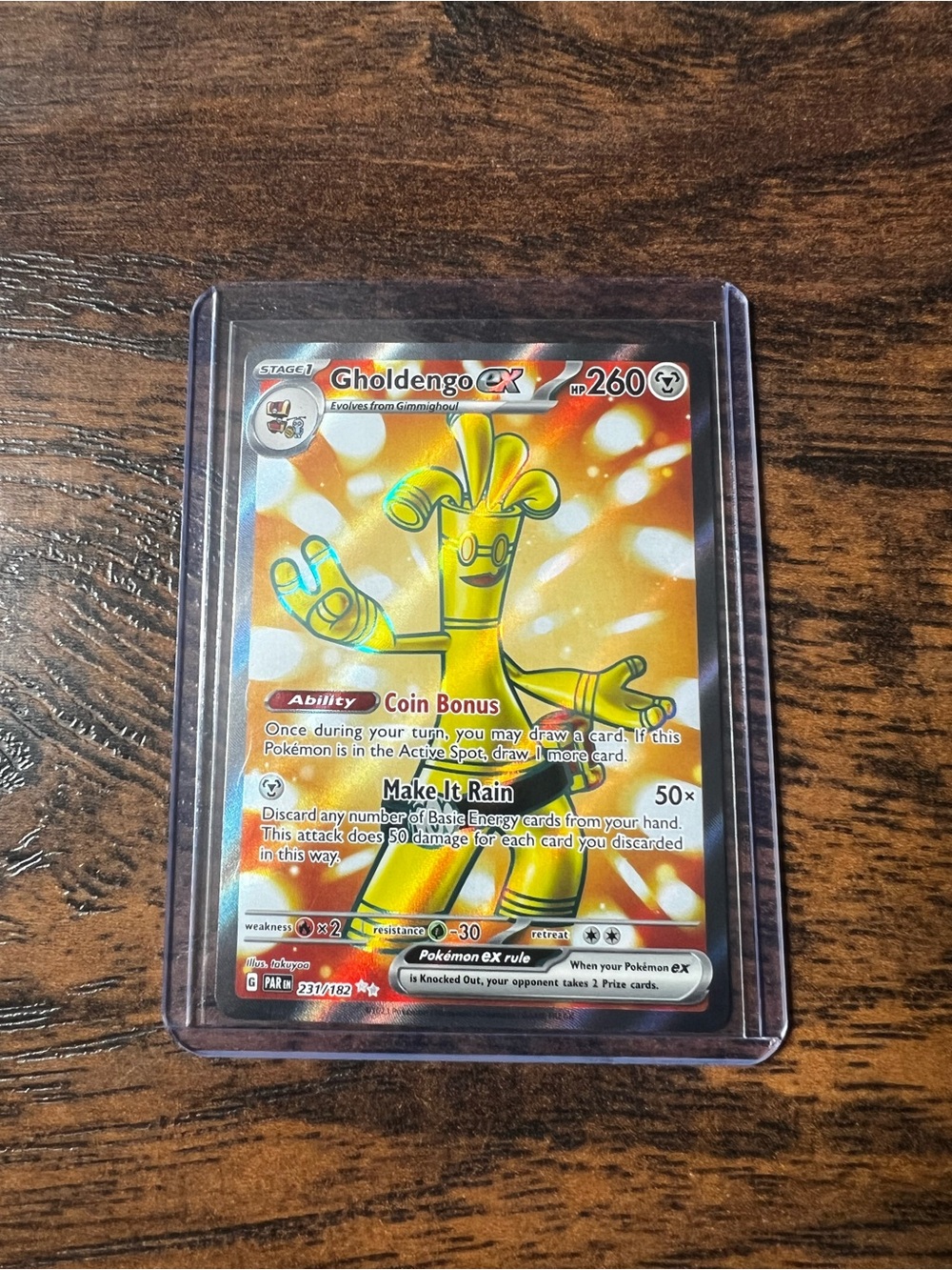 Gholdengo EX Pokémon Promo Holo Card - 231/182 Double Rare